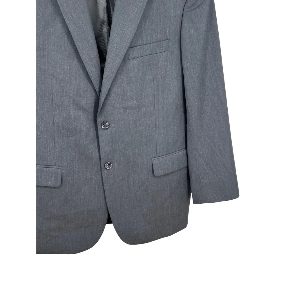 Gianni Celli‎ Mens Wool Blazer Sport Coat Charcoal Gray 46R